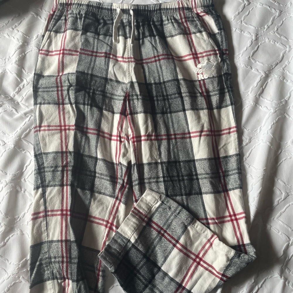 Roots Women's Black, White & Red Plaid Pajama Pants